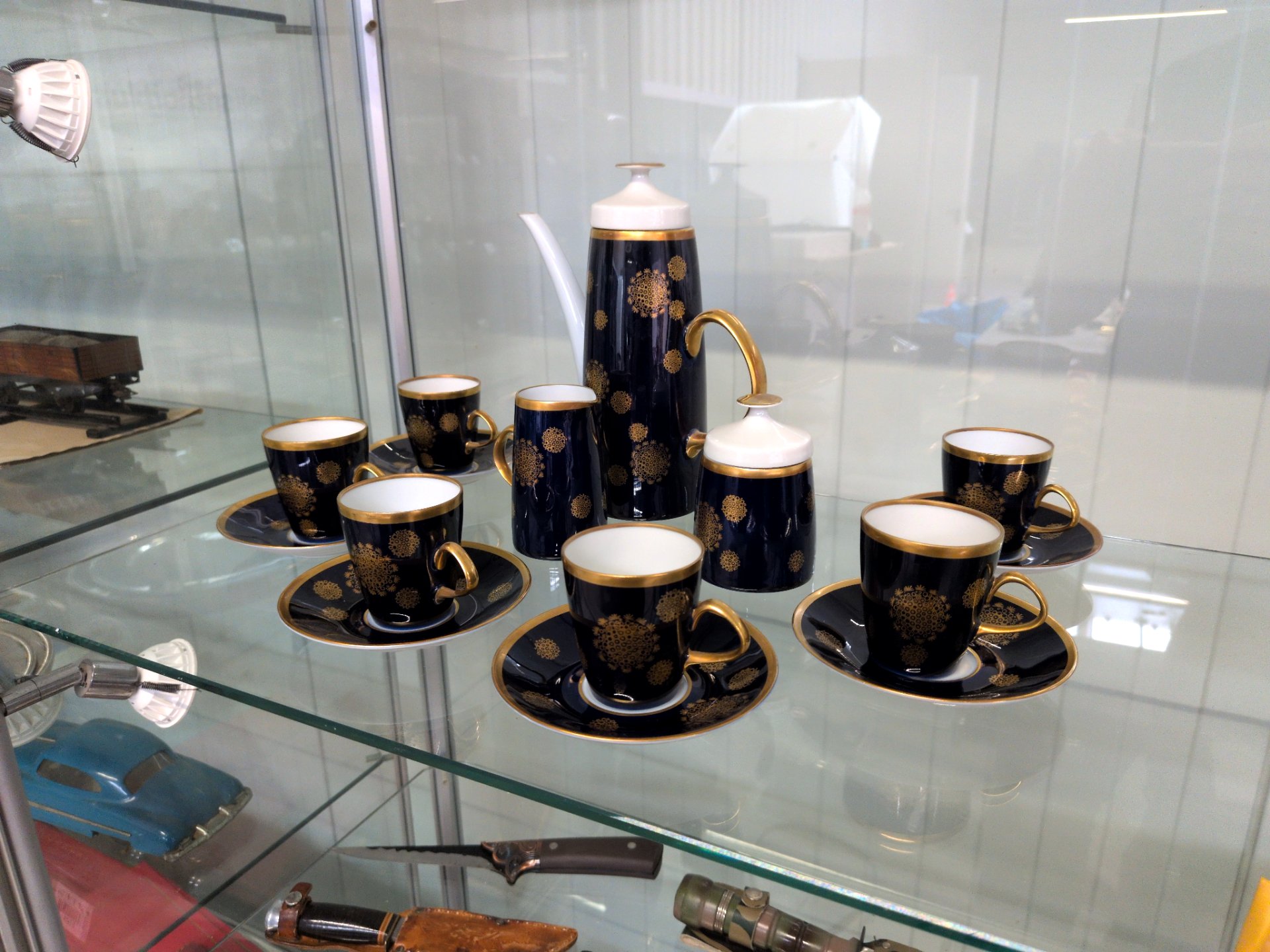 Los 216 – 1 Kaffeeservice, Echt Kobalt