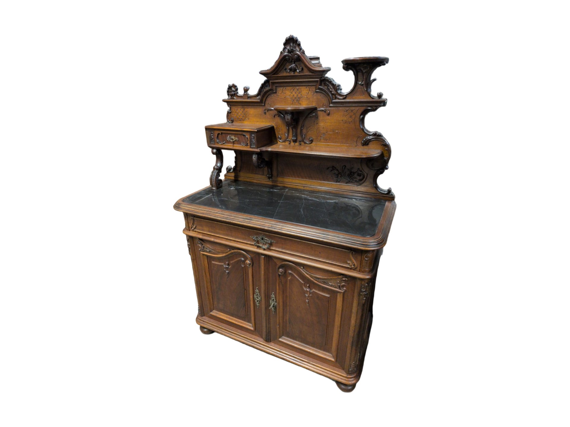Los 1044 – 1 antiker Aufsatzschrank, Holz
