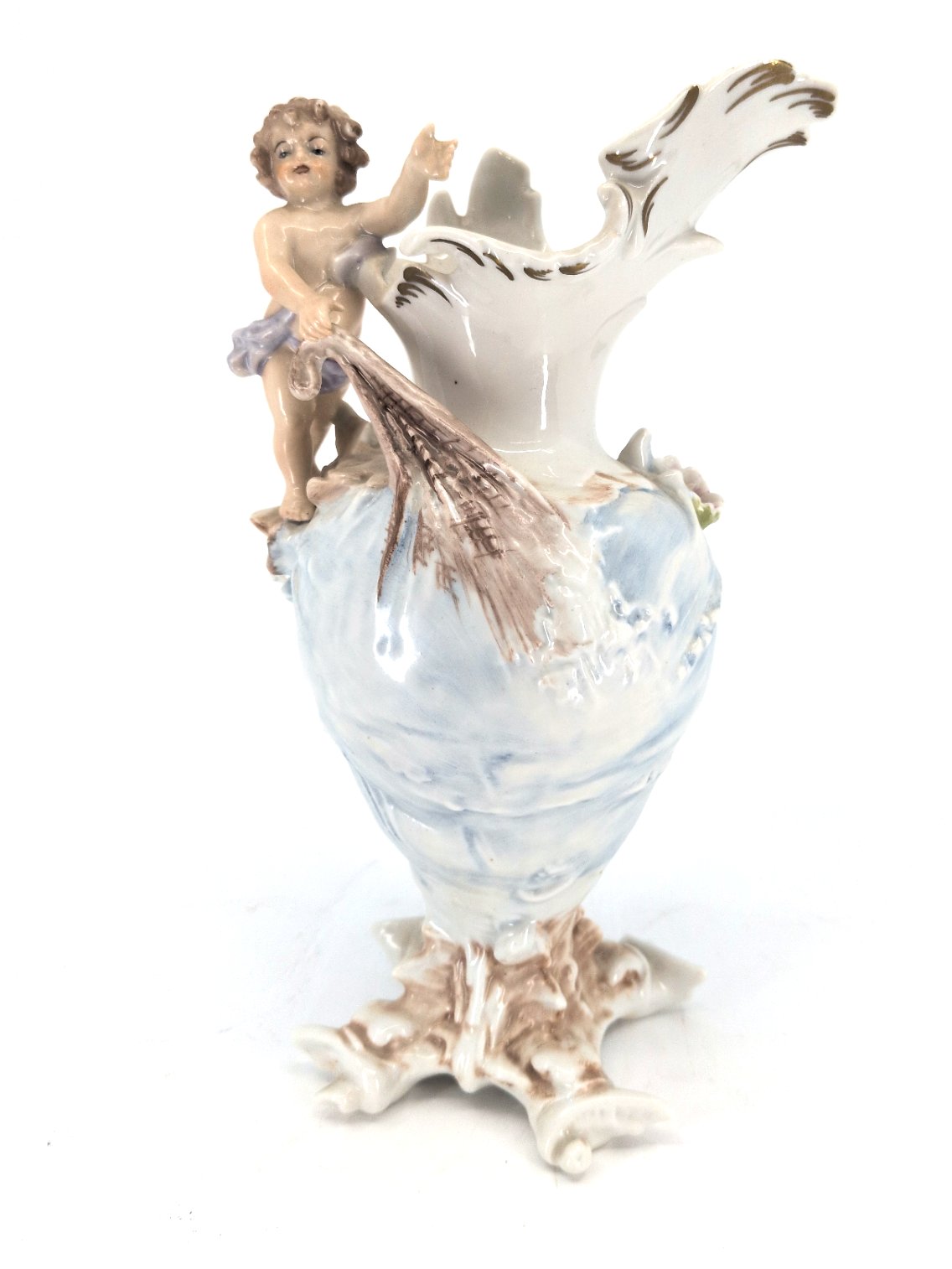 Los 53 – 1 Vase mit Putto, Porzellan
