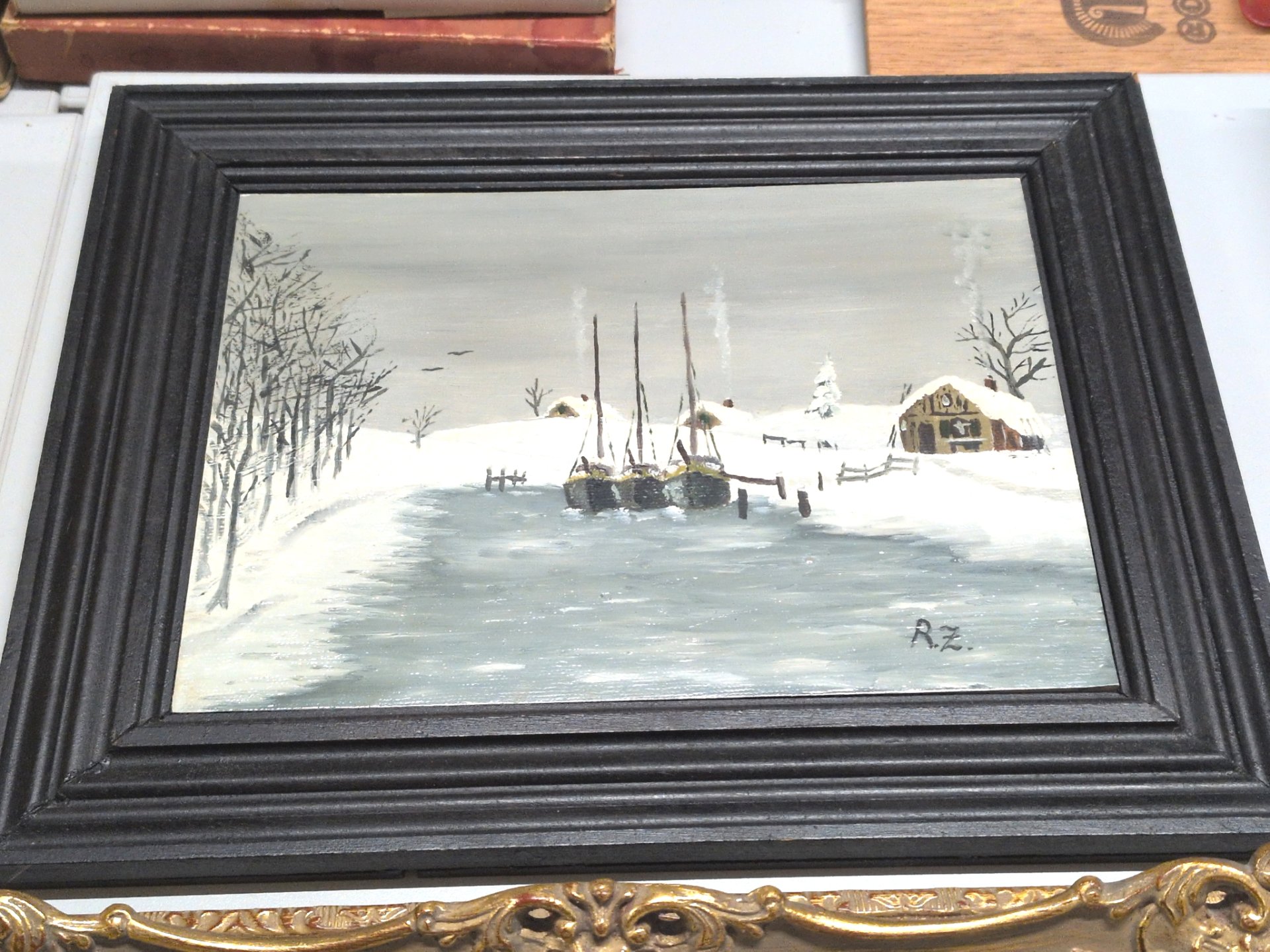 Los 270 – 1 Bild, Winterlandschaft, monogammiert, RZ