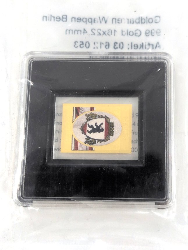 Los 10 – 1 Goldbarren, Wappen Berlin 1/500 oz, Gold