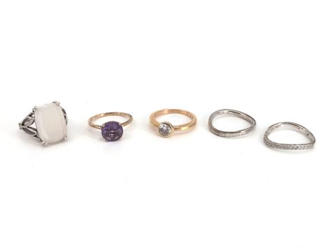 5 Ringe, Silber 925