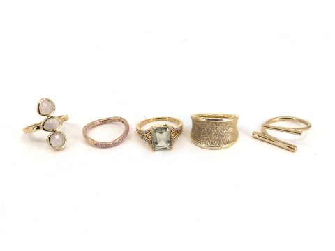 5 Ringe, Silber 925