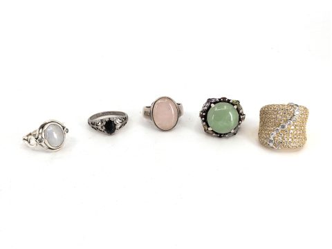 5 Ringe, Silber 925