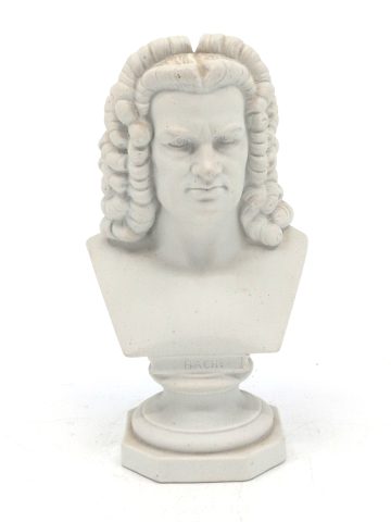 1 Büste, Bach, Porzellan, Scheibe Alsbach
