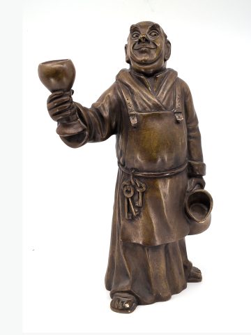 1 Figur, Mönch, Holz