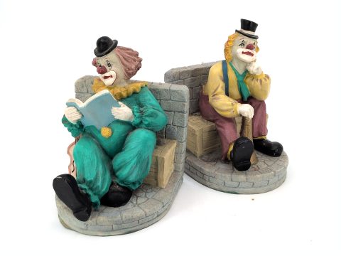 1 Paar Buchstützen, Clowns