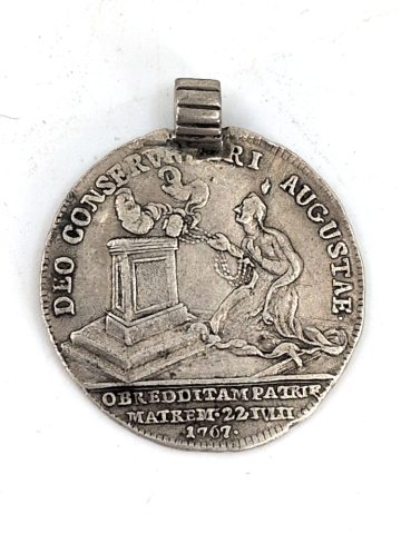 1 antike Silbermünze 1767, Original