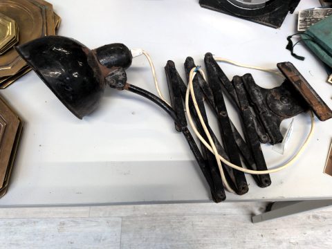 1 alte Schreibtischlampe, Kaiser Idel