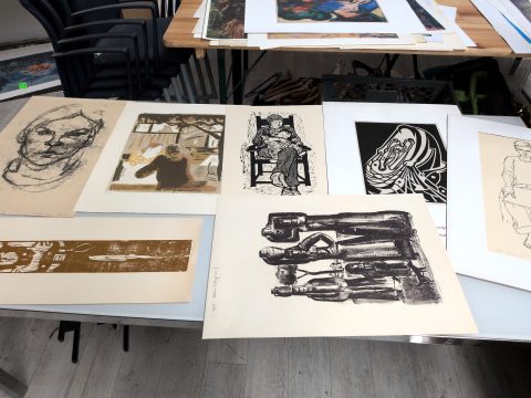 7 Diverse Drucke, meist sign.
